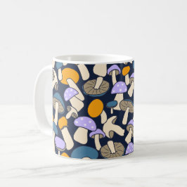 Retro-Wald-Pilze-Sammeln-Mitternachtswald Kaffeetasse