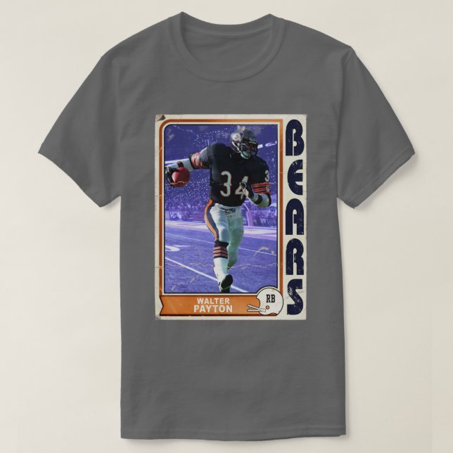 Retro Walter Payton Trading d T-Shirt (Design vorne)