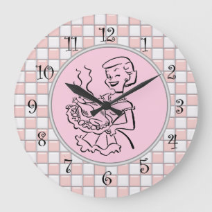 Retro-Wand der 50er Jahre Große Wanduhr