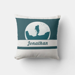 Retro Wandern Camping Landschaft Individuelle Name Kissen