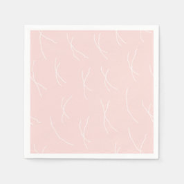 Retro Warm Abstract Dashes | Dusty Blush Serviette