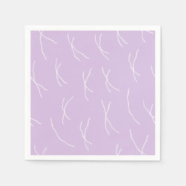Retro Warm Abstract Dashes | Soft Lilac Serviette