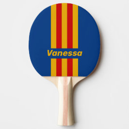 Retro Warmhearted Pin Stripes with Name Tischtennis Schläger