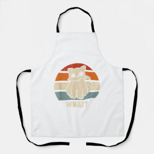 Retro Was Katze Messer Miauen Kätzchen Lustige Kat Schürze