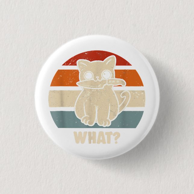 Retro, was Katzenmesser bedeuten, dass Kätzchen Ma Button (Vorderseite)