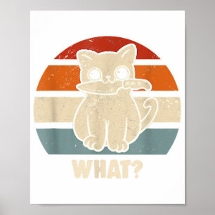 Retro, was Katzenmesser bedeuten, dass Kätzchen Ma Poster