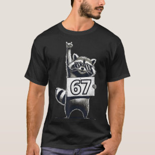 Retro-Waschbär 67-Shirts Rock-Musik Männer Kinder T-Shirt