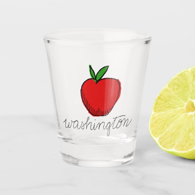 Retro Washington Apple verre photo souvenir (Devant)