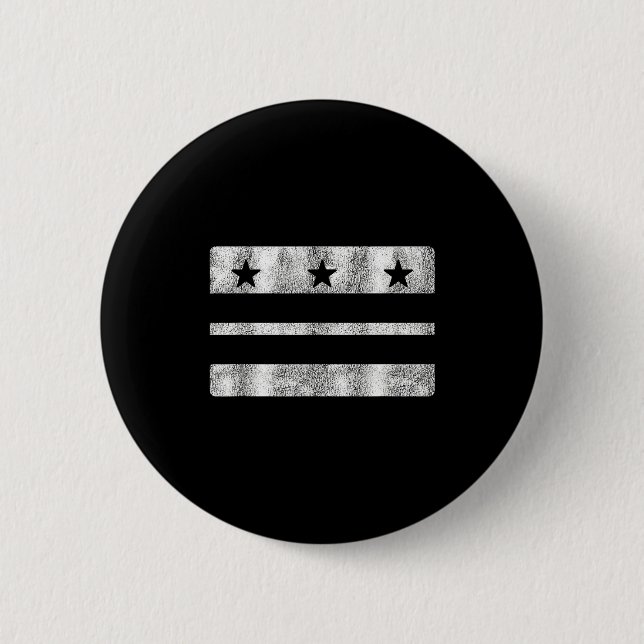 Retro Washington Dc Flagge des District of Columbi Button (Vorderseite)