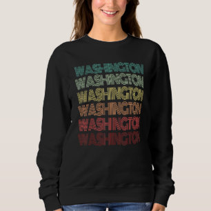 Retro Washington Heimatstaat Wurzeln Seattle Famil Sweatshirt