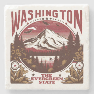 Retro Washington Steinuntersetzer