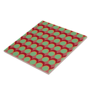 Retro-Wassermelone-Hippy-Kreis-Muster Fliese