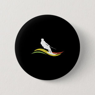 Retro Wasserski Wasserskifahren Wasserski Wassersk Button