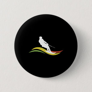 Retro-Wasserski-Wasserskilauf-Wasserski-Wasserskil Button