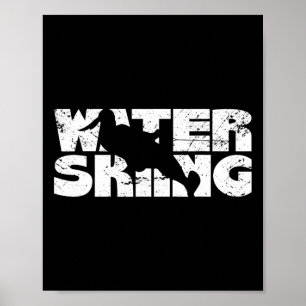 Retro-Wasserskilauf Vintage-Wasser-Ski-Skifahren S Poster