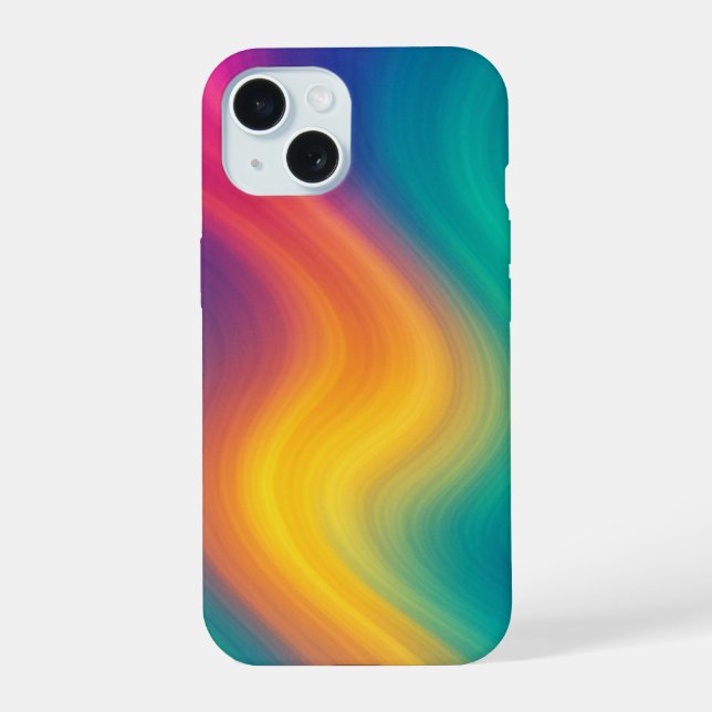 Retro Wave Abstract Phone Case iPhone 15 Hülle (Rückseite)