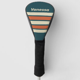 Retro Wave Across Striping with Name Golf Headcover