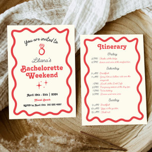 Retro Wave Bachelorette Weekend Tour Einladung