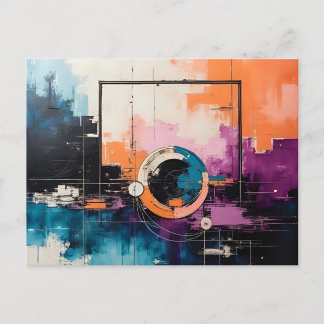 Retro Wave Design 04 - Postkarte (Vorderseite)