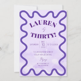 Retro Wave frontière 30e anniversaire invitation f