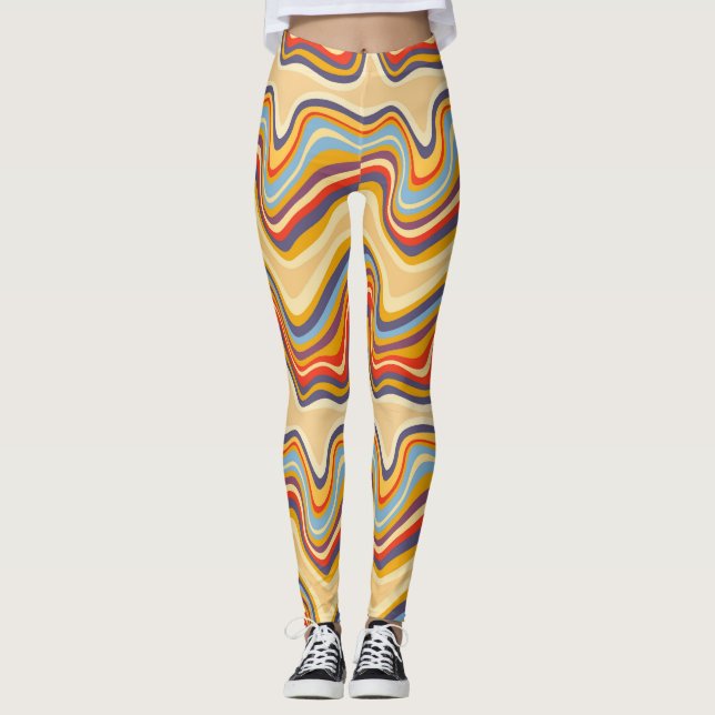 retro wave seaside leggings (Vorderseite)