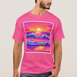 Retro Wave Sunset Serenity T-Shirt