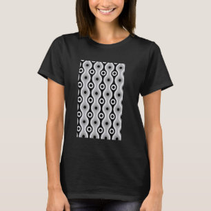 RETRO-WAVE UND KREISPATTER DER 1960er Jahre SCHWAR T-Shirt