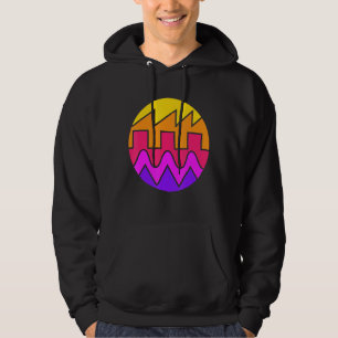 Retro Waveform Synthesizer Sound Wave Electronic M Hoodie