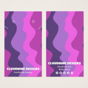 Retro Waves Earring Necklace Juwelier Display Card