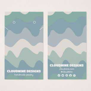 Retro Waves Earring Necklace Juwelier Display Card