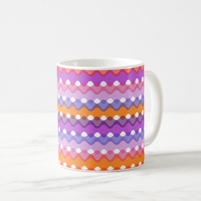 Retro Waves Kaffeetasse (VorderseiteRechts)