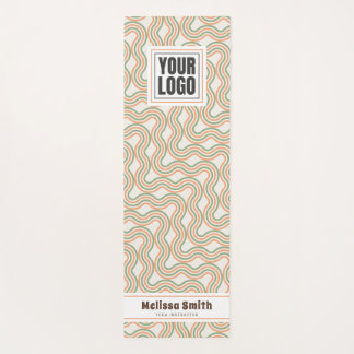 Retro Wavy Abstract Pattern Custom Yoga Mat Yogamatte