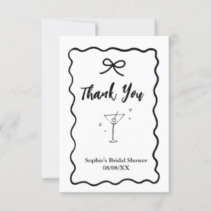 Retro-Wavy-Brautabschieds-Thank-You-Karte – Martin Dankeskarte