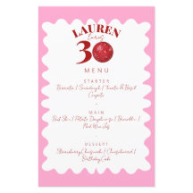 Retro Wavy Disco 30e anniversaire menu fête