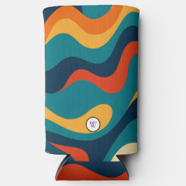 Retro Wavy Pattern Modern Abstract  Selters Dosenkühler