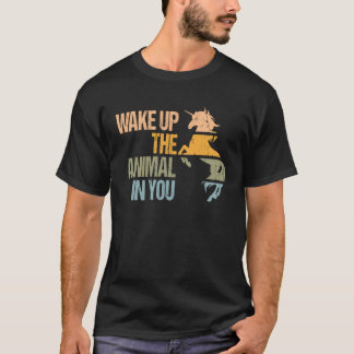 Retro Weckte das Tier in Ihnen Einhorn und Unico T-Shirt