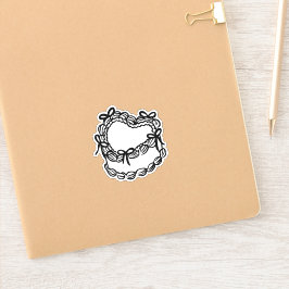 Retro Wedding Cake Aufkleber