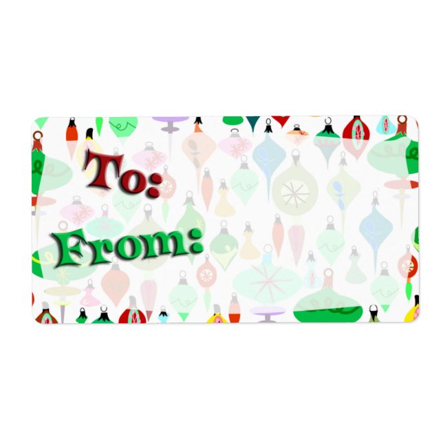 Retro Weihnachten auf Etiketten (Vorne)