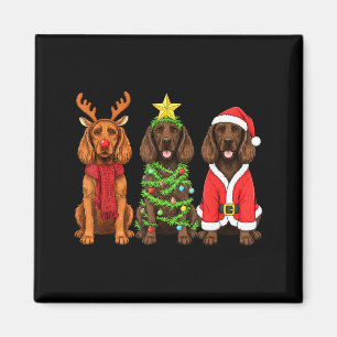 Retro-Weihnachten Boykin Spaniel Nikolaus Renntier Magnet