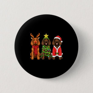Retro-Weihnachten Boykin Spaniel Santa-Rentier-Hun Button