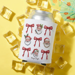 Retro Weihnachten Coquette Schleife Vintage Santa  Dosenkühler