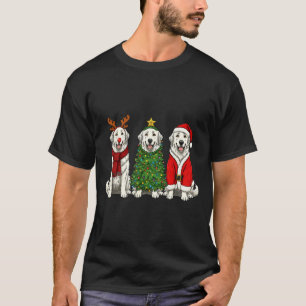 Retro-Weihnachten Great Pyrenees Santa-Rentier-Hun T-Shirt