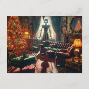 Retro-Weihnachten Grusel-Horror Postkarte
