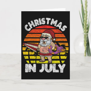 Retro Weihnachten im Juli Karte