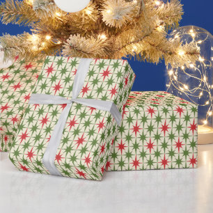 Retro-Weihnachten im Stil der Mitte des 20. Jahrhu Geschenkpapier