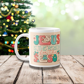Retro Weihnachten ist der Grund für die Saison Jumbo-Tasse