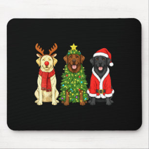 Retro-Weihnachten Labrador Retriever Santa Rentier Mousepad