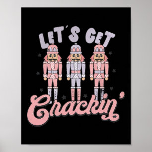 Retro-Weihnachten Lasst uns knacken Nussknacker Vi Poster