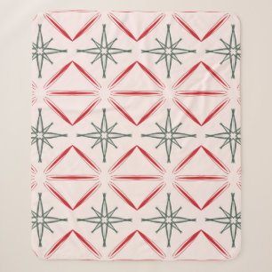 Retro-Weihnachten Mitte des Jahrhunderts nahtloses Sherpadecke