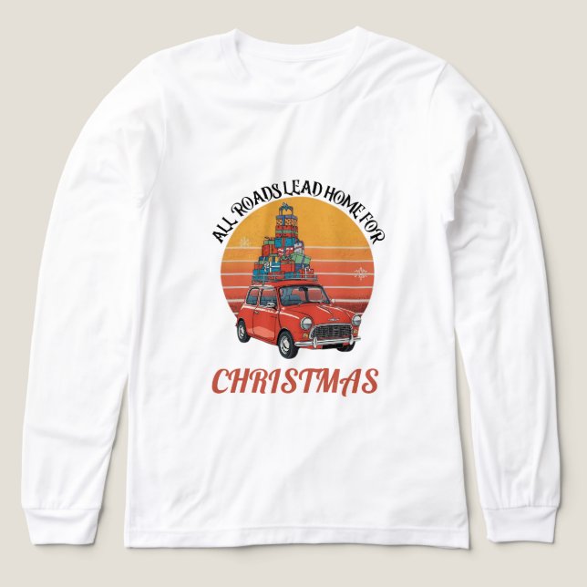 Retro Weihnachten Tri-Blend Shirt (Design Vorderseite)